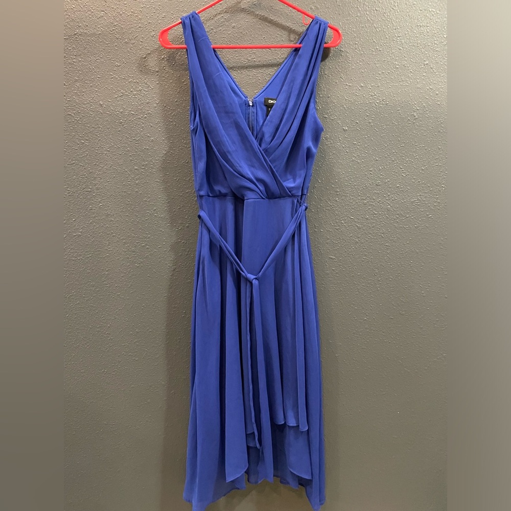 DKNY Belted High Low Dress